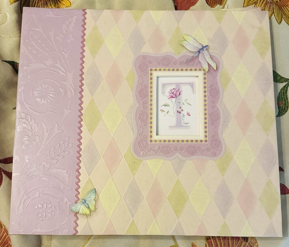 K & Company 12" x 12" Juliana Diamonds Scrapbook Album & Stickers Butterfly Lot